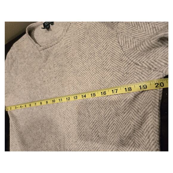 Lauren Ralph Lauren VTG Silk Cashmere Herringbone Gray White Lightweight Medium - Picture 7 of 10